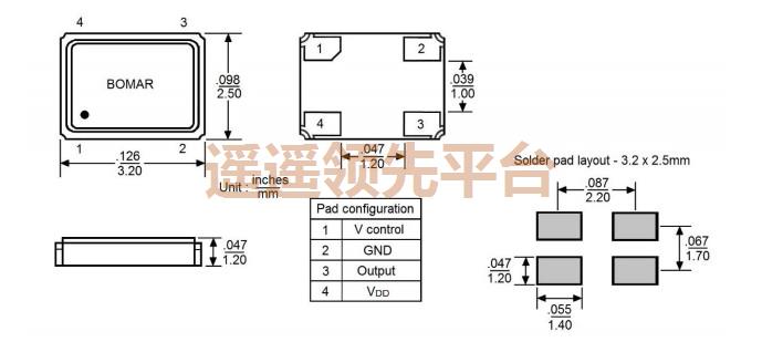 B1825-ADBS3N-20.000000,Bomar博马尔ag九游会登陆j9入口,B1825贴片振荡器 B1825-ADBS3N-20.000000,Bomar博马尔ag九游会登陆j9入口,B1825贴片振荡器